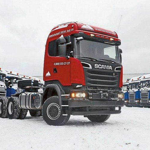 Scania создала для России уникальный тягач V8 6x6
